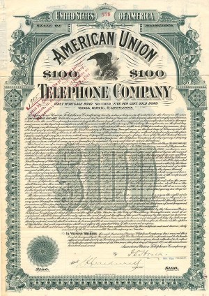 American Union Telephone Co. - $100